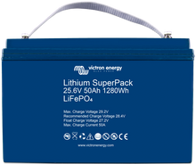 Afbeelding in Gallery-weergave laden, Victron Lithium SuperPack 25,6V/50Ah (M8)
