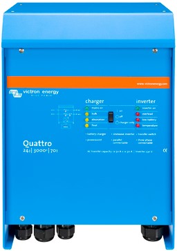 Victron Quattro 24/3000/70-50/50 Acculader omvormer